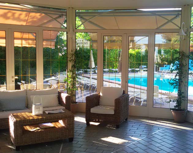 Veranda adjacent to the swimming pool