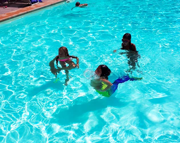 Playing in the pool