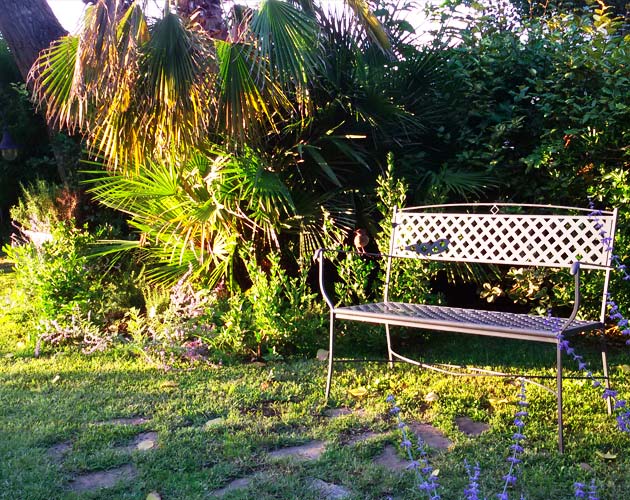 Panchina in giardino
